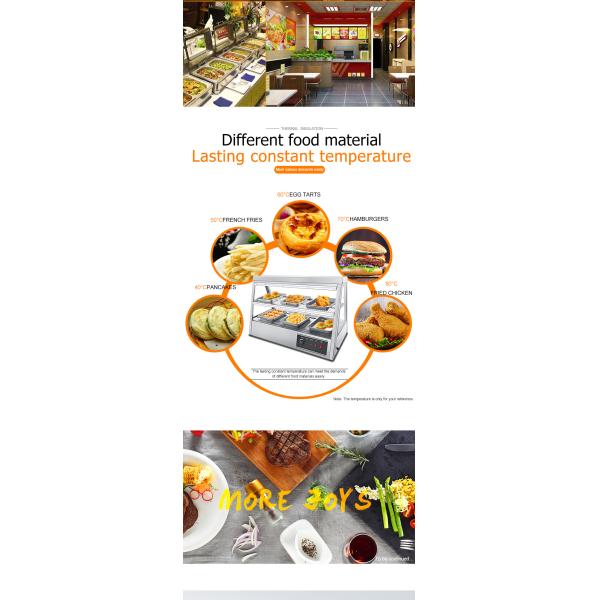 1600 Вт коммерческая кухня приставка верхний фаст-фуд теплее дисплей Витрина для курицы KFC