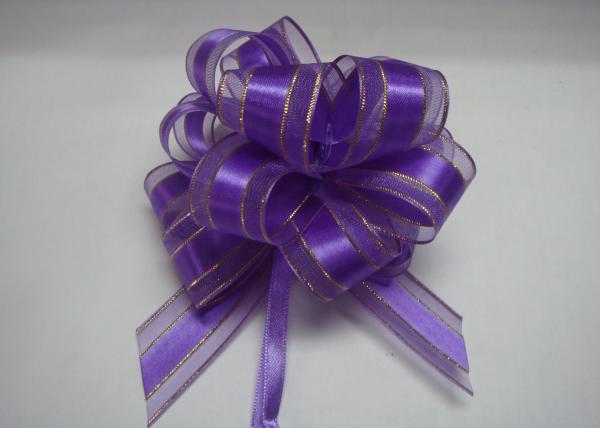 Organza pull bow ribbon with Long Tulle Tails for Wedding Party Bridal Gift Wrapping