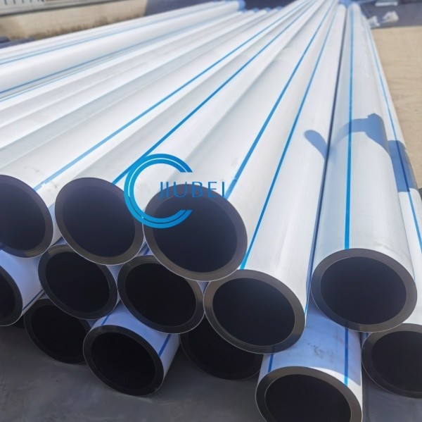 Отличная гибкость HDPE бело-чёрная соэкструдированная труба с соединением стальных фланцев