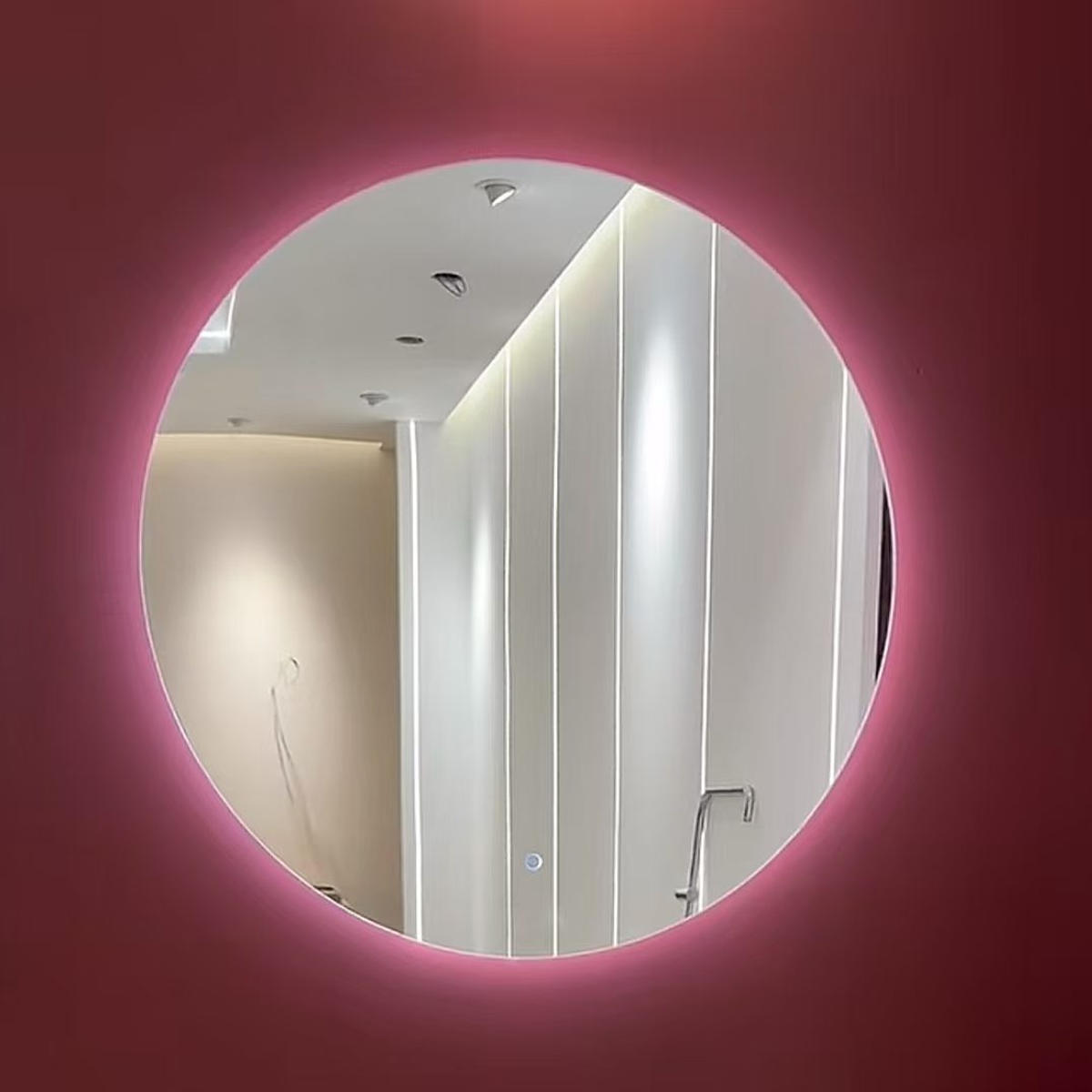 Copper Free Glass Backlit Bathroom LED Mirror Smart Defog Timing Function 600mm