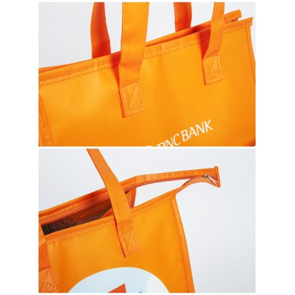 outdoor fitness thermal non woven cooler bag reusable insulated non woven lunch tote thermal food delivery bag
