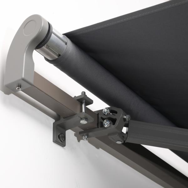 300*200CM Articulated Arm Retractable Sun Awning with Hand Crank and Angle Adjustment