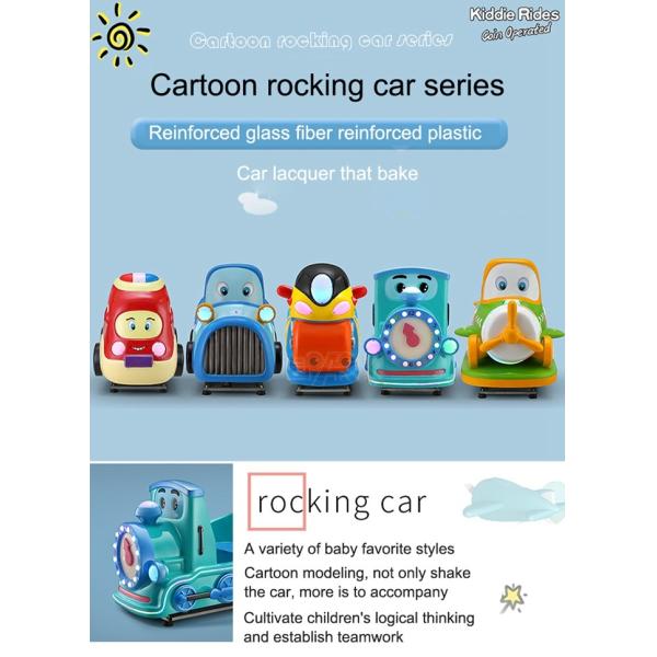 New Square Park Little Blue Train Small Amusement Equipment Battery Car