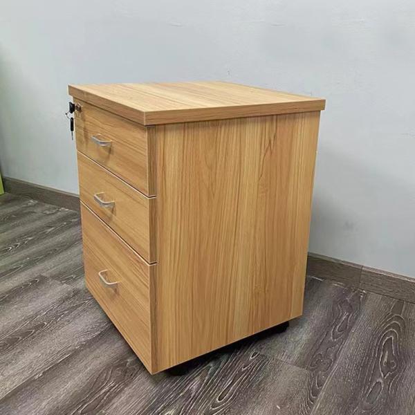 Steel Mobile Pedestal File Cabinet with 3 Lockable Drawers and Wheels Office Movable Storage