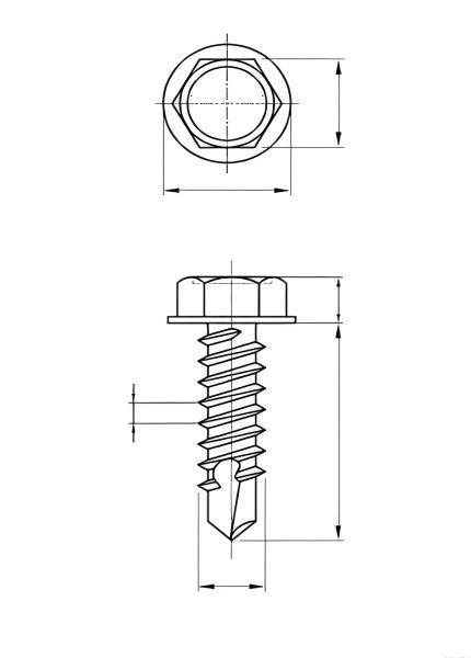 Hex Head Self Drilling Screws ISO DIN15480