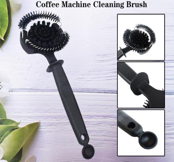 51/58mm Coffee Machine Head Cleaning Brush Circular Coffee Brush Long Handle Brewing Heads Cleaning Brush Kitchen Cleaning Tools