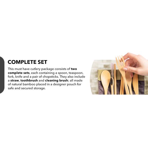 Disposable Bamboo Wooden Cutlery Set | 100% All-Natural Eco-Friendly Biodegradable And Compostable Utensils
