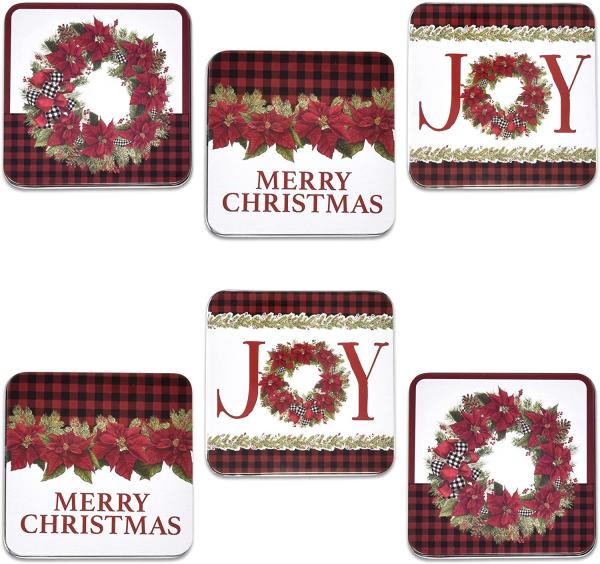 Christmas Gift Card Tin Gift Box Storage Container With Lids Gifts Wrap
