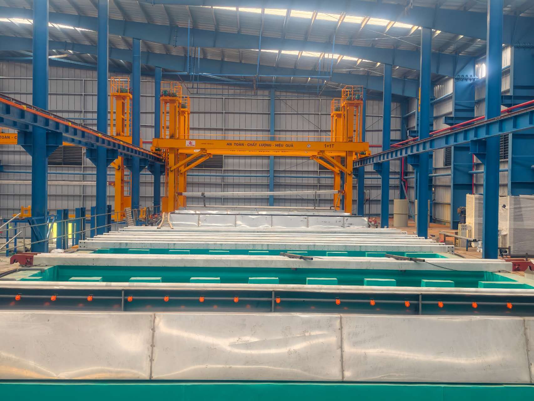 1000T/M Anodizing line/ SS316L Stainless Steel Cathode Plate Assembly with Pickled and Passivated Surface for 3000A DC Current Capacity in Anodizing Tanks