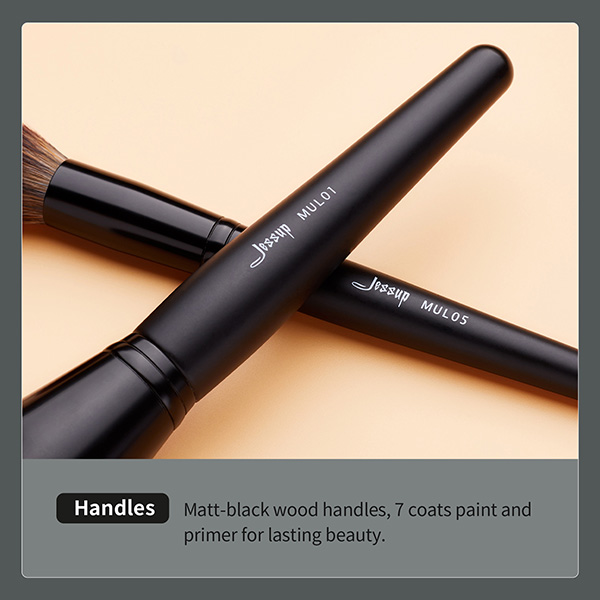 Jessup 3pcs Face Makeup Brush Se Black Shimmer Collection Powder Brush Private Label Makeup Brush Vendors T274