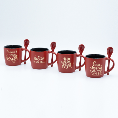 Souvenir coffee mug with laser decal fired design 370ml capacity ideal for gift stores and collectors
