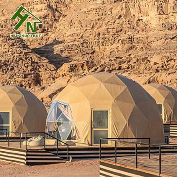 Full Accessories Desert Geodesic Dome Tent Wind Resistant 4 Season Resort House Tent
