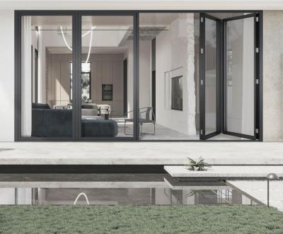 Corrosion Resistant Aluminum Folding Door Thermal Break Slimline Aluminium Bifold Doors