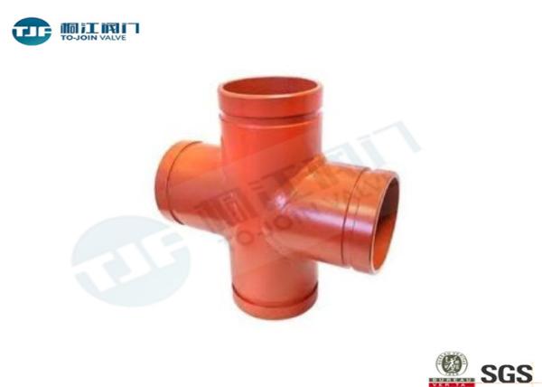 ASTM A536 Ductile Iron Grooved Fittings DN50 - DN300 With Lead Free Coating