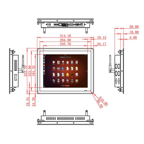 12.1-Inch Compact Linux Monitor for Medical Equipment and Automation Dashboards
