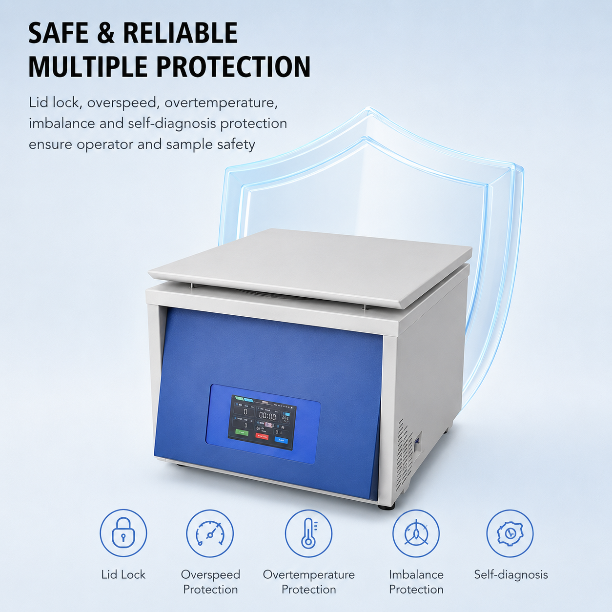 Cenlee DL5A Heated Oil Testing Centrifuge 4x100ml Aluminum Horizontal Rotor Water Content Tester with Temperature Range 80C