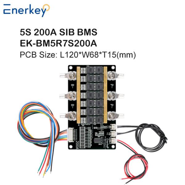 Enerkey 5S BMS 200A Li-ion Lipo LifePo4 Lithium Battery Protection Board With Balance For Motorcycle UPS
