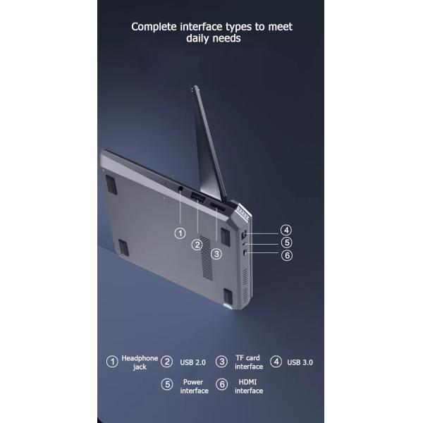 A7 7-Inch Factory price J4105 Quad-core Processor RAM12G 7-inch Touch Screen Mini Notebook Computer Business Office Learning Portable Computer