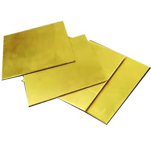 ASTM C28000 C27400 Gold Plated 0.8 Mm Brass Sheet Custom Made