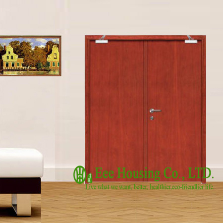 30/60/90 Wooden Fire Retardant Door For Commercial Building, With Hinge, Lock, Door Closer