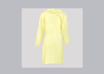 Vestidos descartáveis permeávens ao ar da quimioterapia, vestido do isolamento com punho