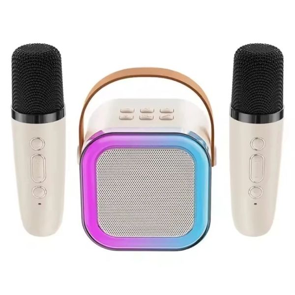 Music Karaoke Portable Player Wireless Speaker Mini Microphone RGB LED Lighting Bluetooth Outdoor Party Child Gift Box