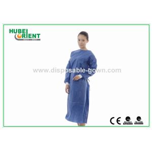 Экологически чистые водонепроницаемые одноразовые хирургические халаты с вязанным запястьем для больничного использования