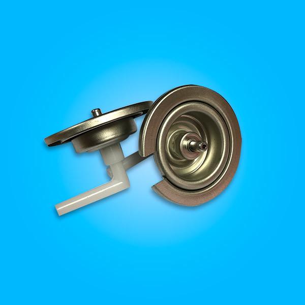 Válvula de gás butano 25,4 mm com alojamento POM para lata de aerossol vazia