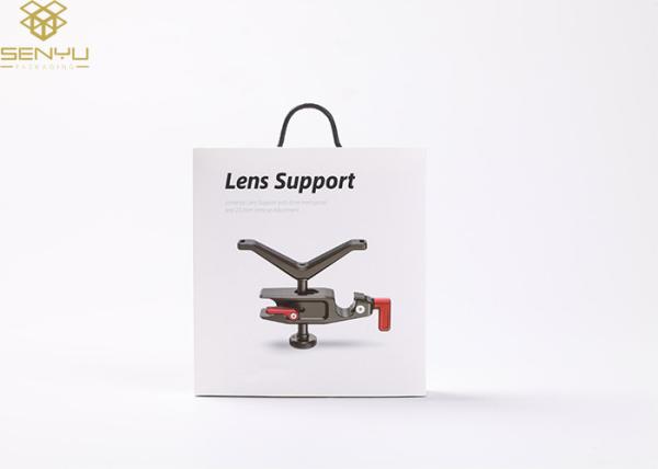Environmental White Lens Support Paper Box Packaging For Camera Parts