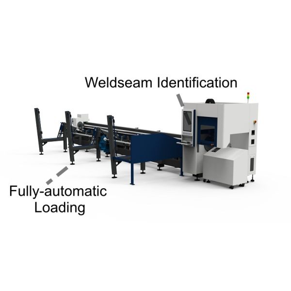 Weldseam Identification Fully Automatic Loading Metal Tube Laser Cutter Water Cooling