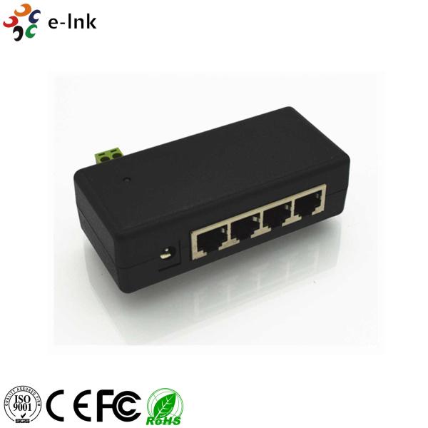 IEEE802.3AF 802.3AT 4 Port Gigabit POE Injector Passive Power Supply