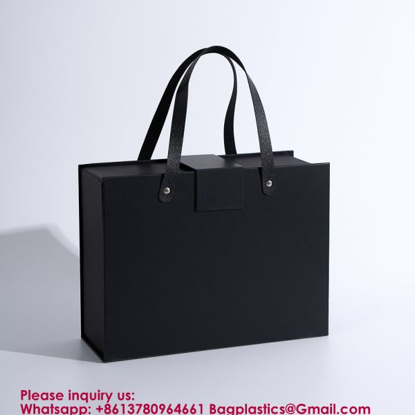 Luxury Foldable Gift Box With Removable Ribbon | Collapsible Box With Magnetic Closure | Weddings, Bridal Showers, Corporate Gifts | 100% Recycled Paper (Medium Large, Metallic Copper)