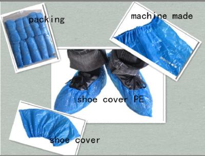 PE CPE PP Non Slip Disposable Shoe Covers Blue Rainproof 1.5G~7G Weight