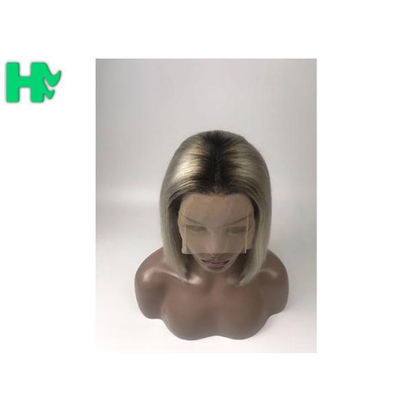 High Density Real Human Hair Wigs For Women Silky Straight Wave Medium Brown