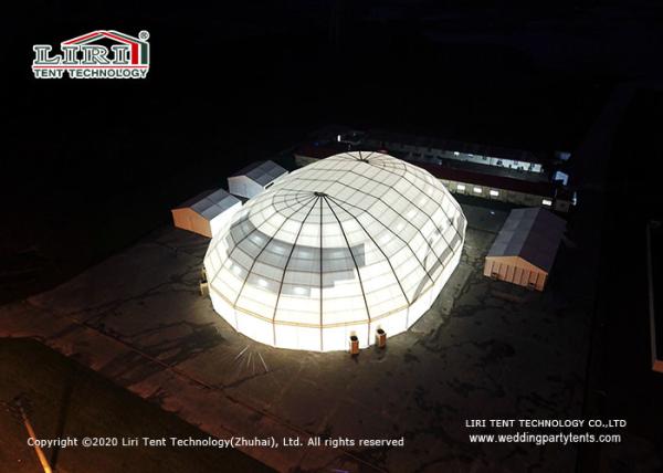 40m Wide Outdoor Event Tents Hall Translucent Cover Multi Polygon Gable Ends For New Product Launch