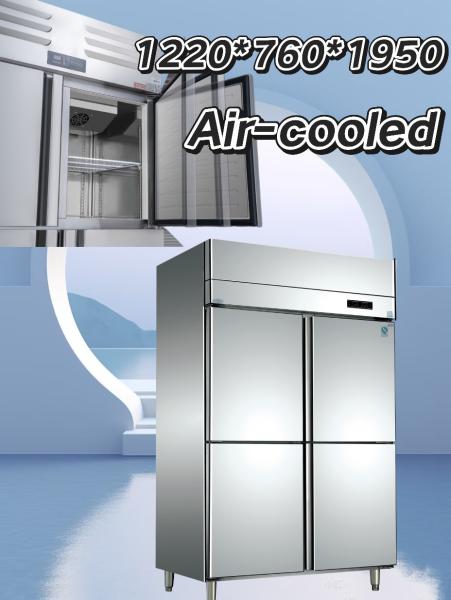 1000L Air Cooled 4 Door Commercial Freezer Single Compressor Industrial Kitchen Freezer