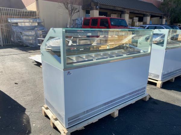 24 Gauge SS 304 Gelato Ice Cream Display Freezer 20 Pans