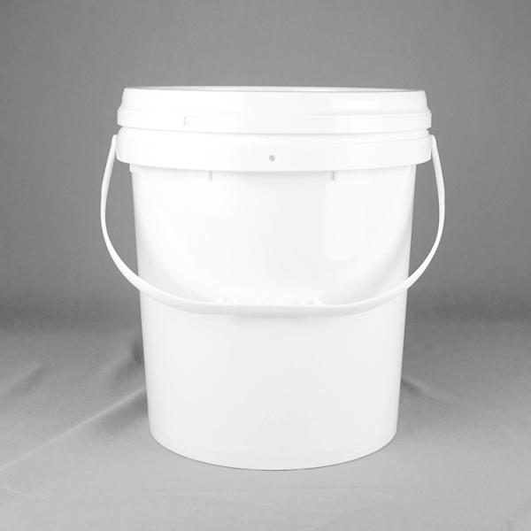 17L White PP Round Plastic Bucket for Paint Packaging