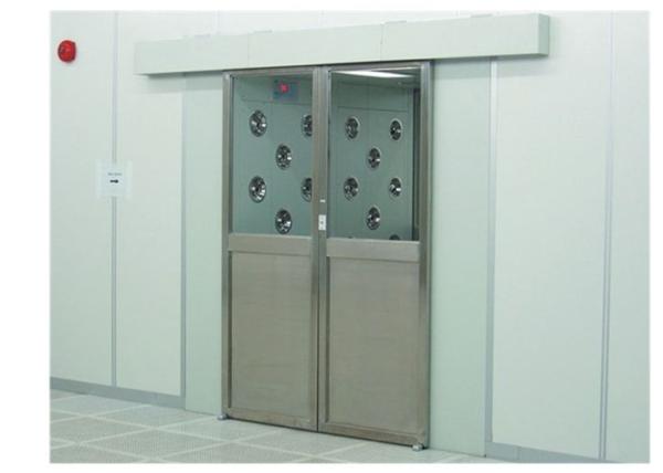 Auto Sliding Door Air Shower Booth With Powder Coated Wall / DC Motor