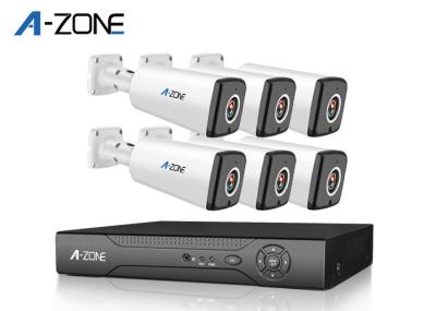 Waterproof 6CH Poe CCTV Camera Kit , 2.0MP 6 Camera Cctv System Full HD