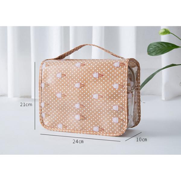 Fold Up Bathroom Toiletry Bag , Clear Hanging Bags With Larger Capacity