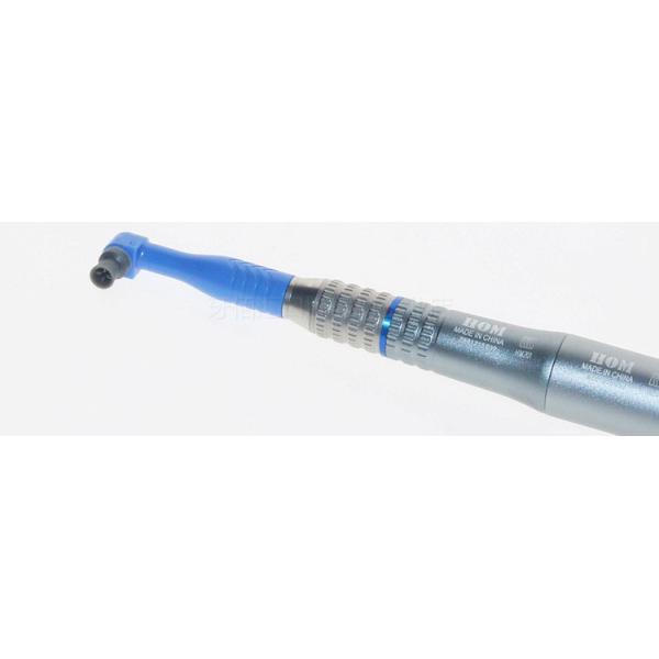 Plastic Disposable Prophy Angle With Brush Snap On Soft Buckle Ribbed Cup Head Green