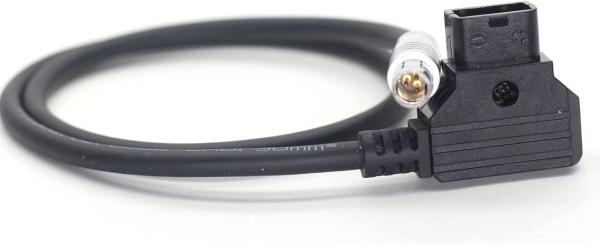 Black Follow Focus Cable Dtap Male To RS Fischer 3 Pin Male