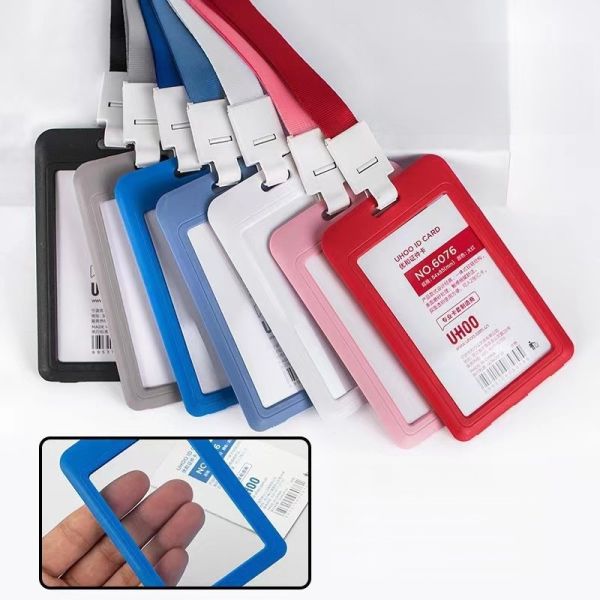 Plastic Sublimation ID Card Holder Blanks Personalized Sublimation Lanyard Card Holder With Aluminum Sheet