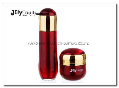 Elegant Acrylic Plastic Lotion Bottles Jars With Square Cosmetic Packaging