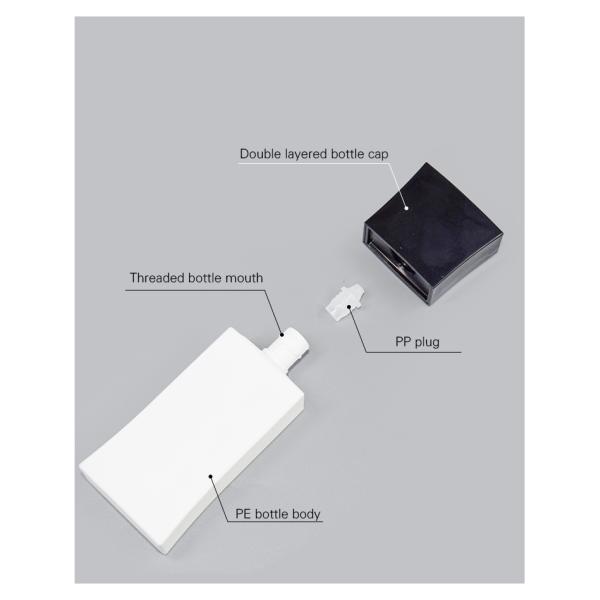 30ml / 50ml PE Cor e Logotipo Personalizados Forma Quadrada Creme Solar Creme para Mãos Loção Botelha UKL33D