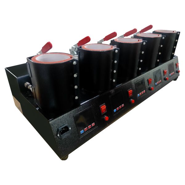 5-in-1 Automatic Electric Mug Heat Press Machine with Digital Control for Mug Heat Transfer Sublimation Printing
