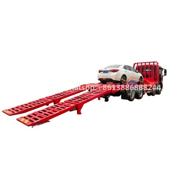 Hot Selling  Large Capacity HOWO Flat Transport Vehicle    Low  Flatbed Truck  Mechanical Equipment Transportation