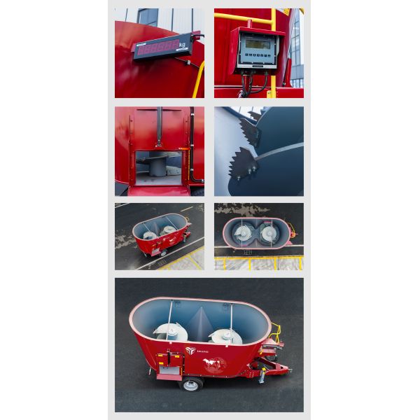 Single Auger TMR Mixer Machine With Double Weight Chassis High Durability