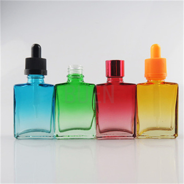Cosmetic Packaging Glass Dropper Bottle Frosted Black Customized
